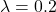 Rendered by QuickLaTeX.com \lambda = 0.2